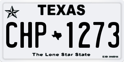 TX license plate CHP1273