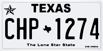 TX license plate CHP1274