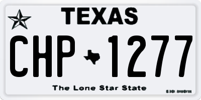 TX license plate CHP1277