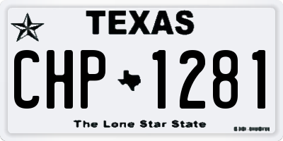 TX license plate CHP1281
