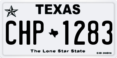 TX license plate CHP1283