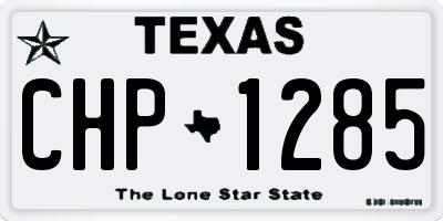 TX license plate CHP1285