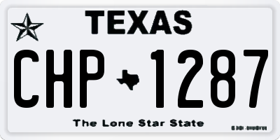 TX license plate CHP1287