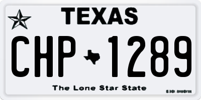 TX license plate CHP1289