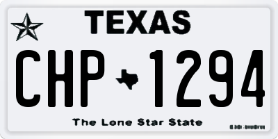 TX license plate CHP1294