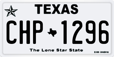 TX license plate CHP1296