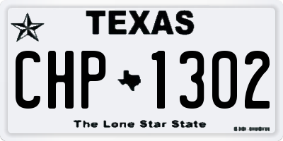 TX license plate CHP1302