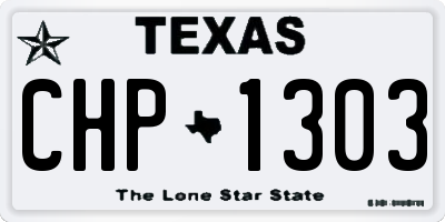 TX license plate CHP1303