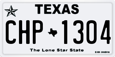 TX license plate CHP1304
