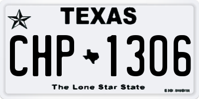 TX license plate CHP1306