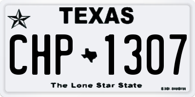 TX license plate CHP1307