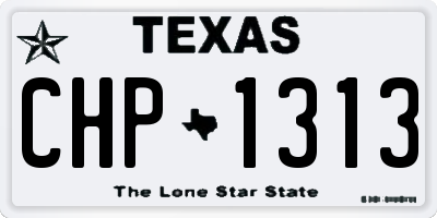 TX license plate CHP1313