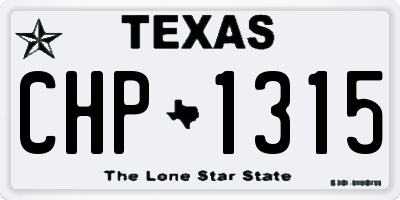 TX license plate CHP1315