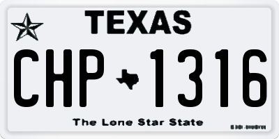 TX license plate CHP1316