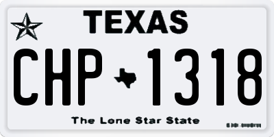 TX license plate CHP1318