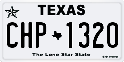 TX license plate CHP1320