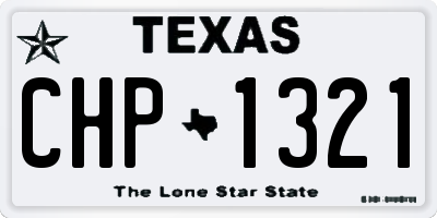 TX license plate CHP1321