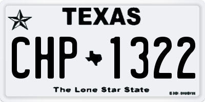 TX license plate CHP1322