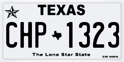 TX license plate CHP1323