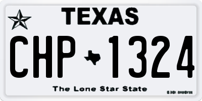 TX license plate CHP1324