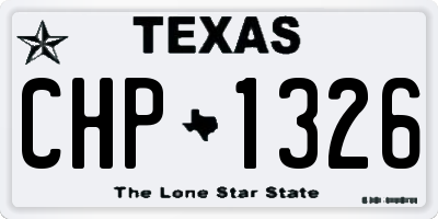 TX license plate CHP1326