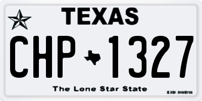 TX license plate CHP1327