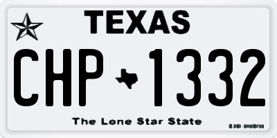 TX license plate CHP1332
