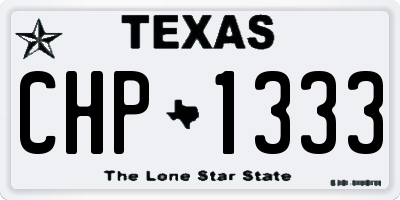 TX license plate CHP1333