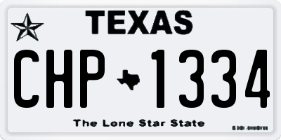 TX license plate CHP1334