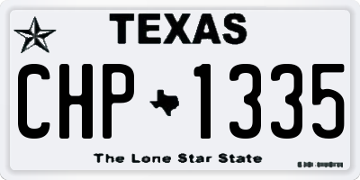 TX license plate CHP1335