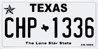 TX license plate CHP1336