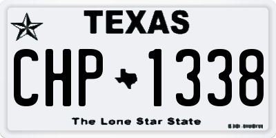 TX license plate CHP1338