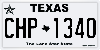TX license plate CHP1340