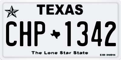 TX license plate CHP1342