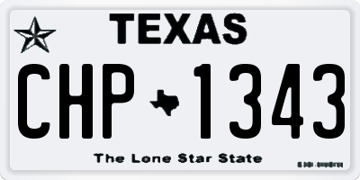 TX license plate CHP1343