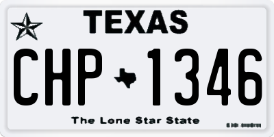 TX license plate CHP1346
