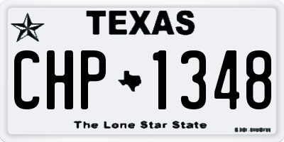 TX license plate CHP1348