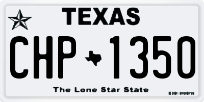 TX license plate CHP1350