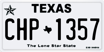 TX license plate CHP1357