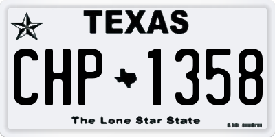 TX license plate CHP1358