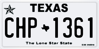TX license plate CHP1361