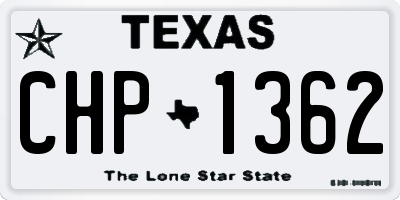 TX license plate CHP1362