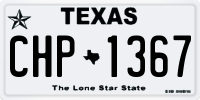 TX license plate CHP1367