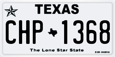 TX license plate CHP1368