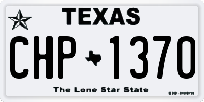 TX license plate CHP1370
