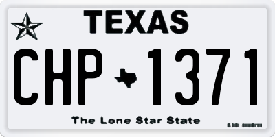 TX license plate CHP1371