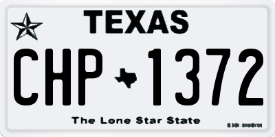 TX license plate CHP1372