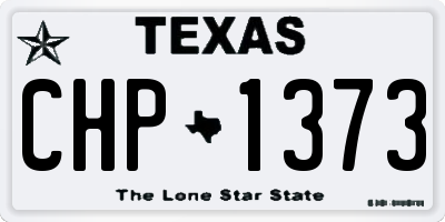 TX license plate CHP1373