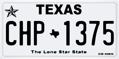 TX license plate CHP1375