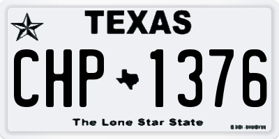 TX license plate CHP1376